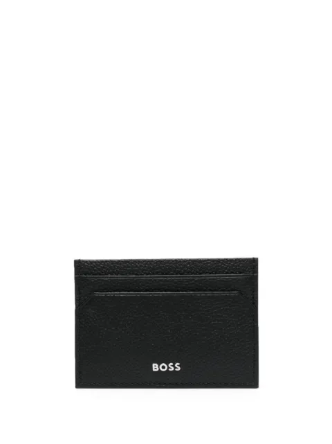 BOSS logo-lettering card holder Black 50499267