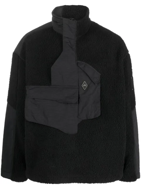 A-COLD-WALL* Bonded Axis panelled fleece jacket Black ACWMO183