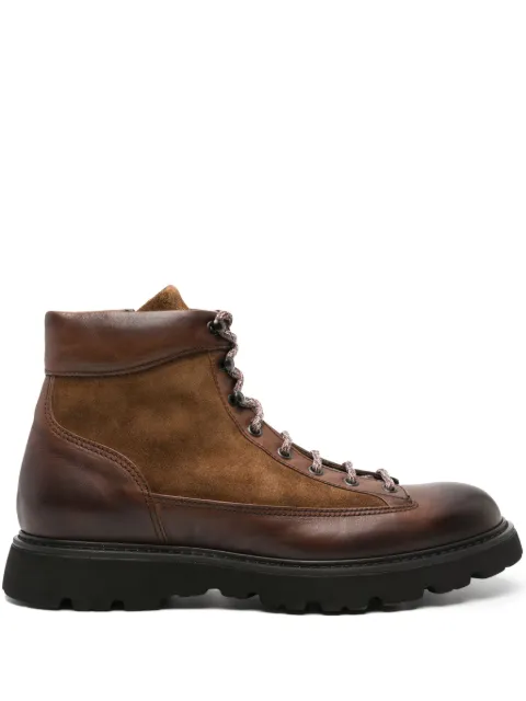 Doucal's panelled lace-up ankle boots Brown DU3236GOTEPF594NC08