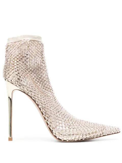 Le Silla Gilda 120mm crystal-embellished boots Neutrals 2113R100R8PPSTR