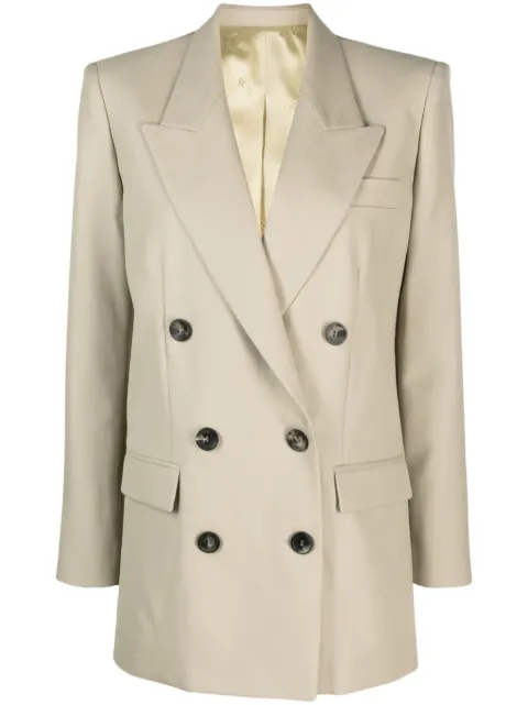 ISABEL MARANT Nevimea double-breasted blazer Neutrals VE0145FAA3D38I