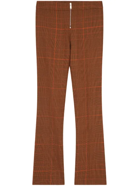 Stella McCartney Prince-Of-Wales slim-cut trousers Brown 6401343CQ750