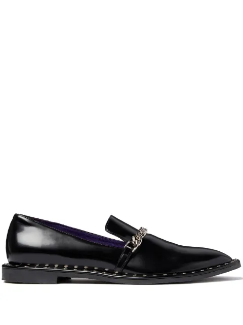 Stella McCartney Falabella chain-link detailing loafers Black 810298AP0210