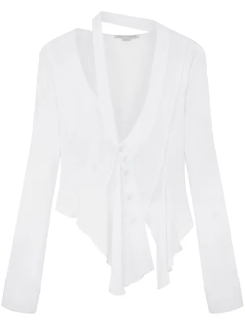 Stella McCartney ruffled asymmetric shirt White 6200663CU351