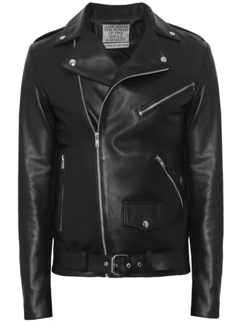 DANCASSAB Citrino leather biker jacket Black DCAT22HCITNEGPI