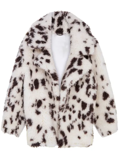 Stella McCartney animal-print faux-fur coat White 6800883CJ950