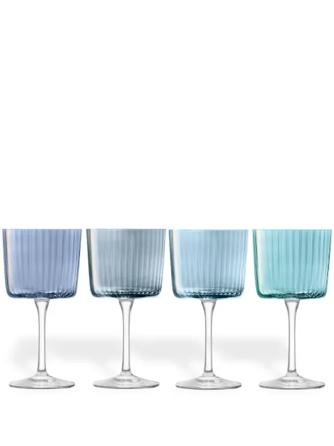 LSA International Gems wine glass (set of four) Blue G176809138