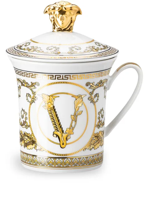 Versace Virtus Gala porcelain lid mug Neutrals 1931540373028700