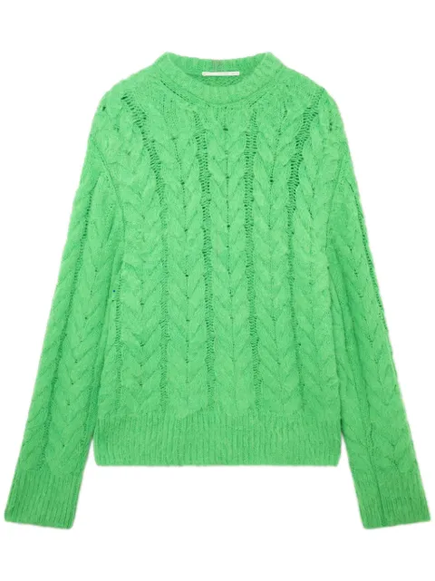 Stella McCartney ribbed cable-knit jumper Green 6K05733S2444