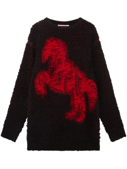 Stella McCartney Pixel Horse jaquard wool jumper Black 6K05953S2447