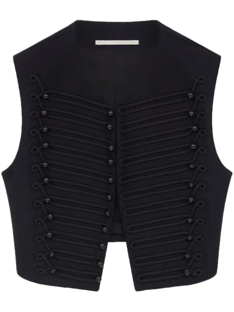 Stella McCartney braided cropped wool waistcoat Black 6900063CU850