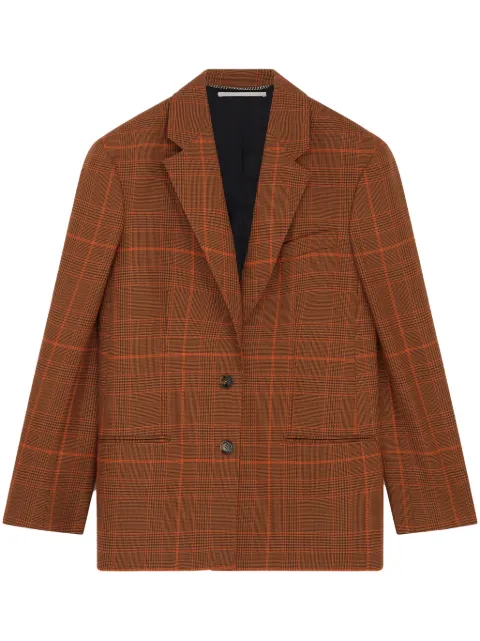 Stella McCartney Prince of Wales check-pattern wool blazer Brown 6500723CQ750