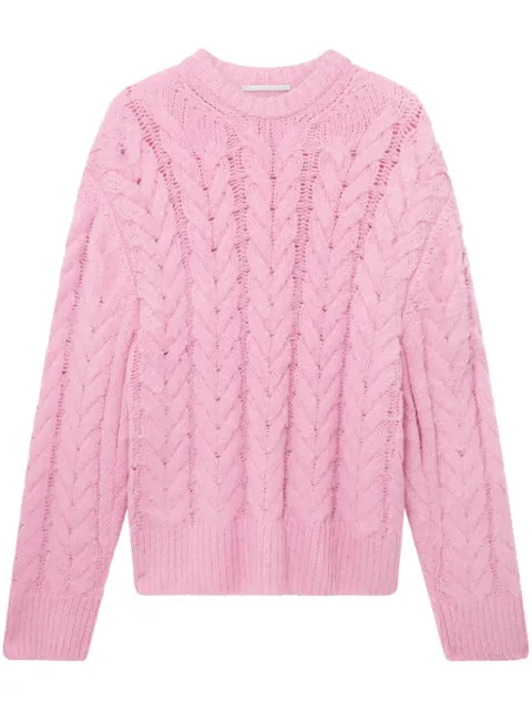 Stella McCartney cable-knit long-sleeve jumper Pink 6K05733S2444