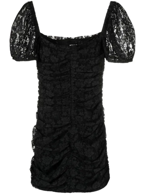 ROTATE BIRGER CHRISTENSEN puff-sleeve lace minidress Black 111029100