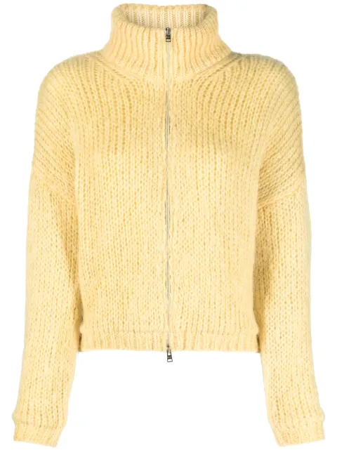 Herno mohair-blend cardigan Yellow MC00024DR73007