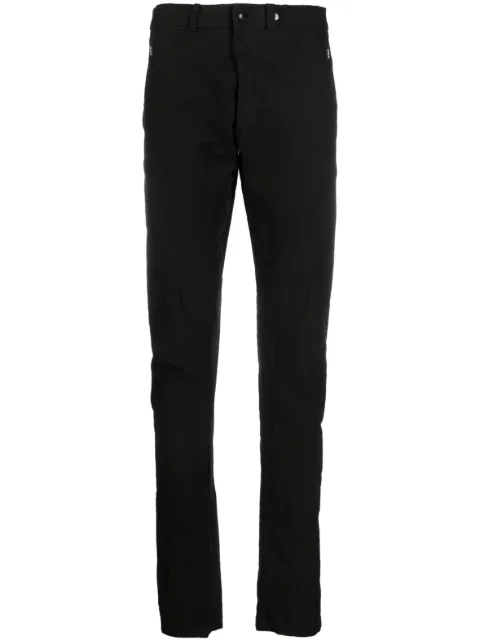 Isaac Sellam Experience logo-plaque tapered trousers Black EPICURIENSTRUCTURE