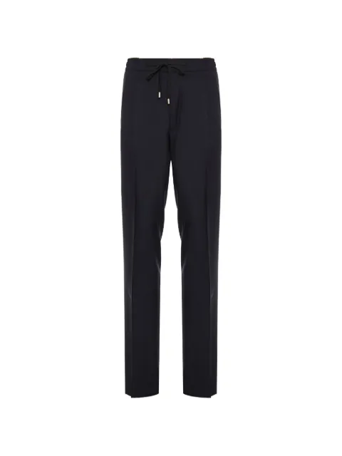 Lardini drawstring-fastening pressed-crease trousers Blue ITMIAMIITSK61426