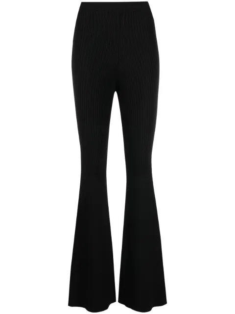 Stella McCartney ribbed-knit flared trousers Black 6K04833S2419