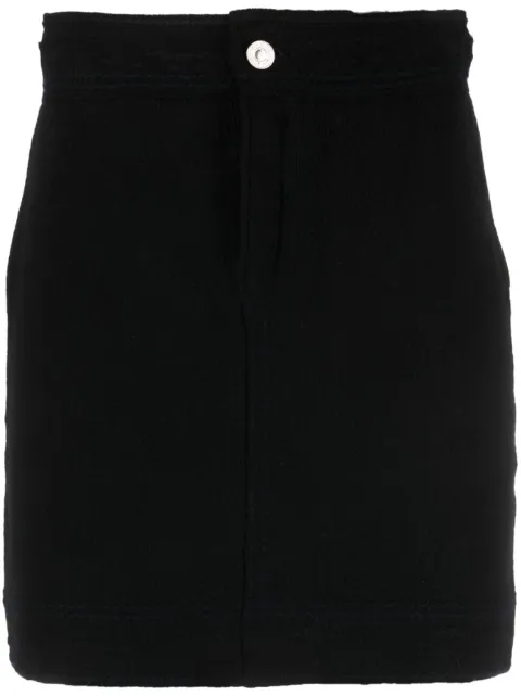 Barrie contrast-stitch mini skirt Black C85543