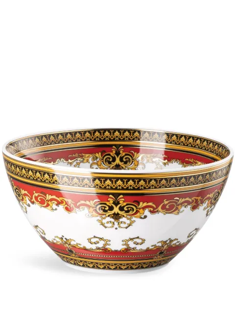 Versace Medusa baroque-pattern porcelain bowl (15cm) Red 1933540960510564