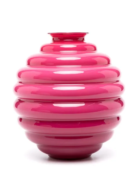 Venini Deco glazed-finish vase (24cm) Pink FO370707000O0BJL