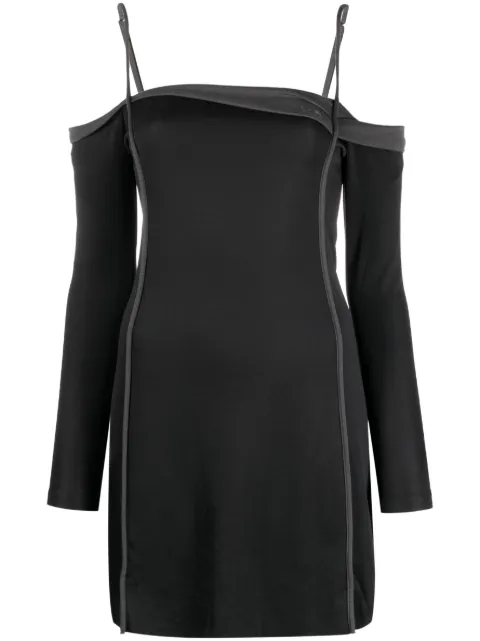 Diesel D-Rappy logo-embroidered minidress Black A110070BVFN