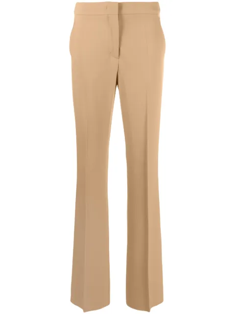 Max Mara high-waisted pressed-crease trousers Neutrals 2311361539600