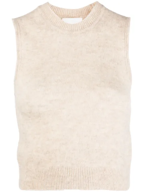 MARANT ÉTOILE Ametis knitted vest Neutrals PU0172FAA1L68E
