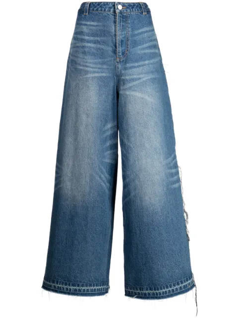 Ground Zero high-waisted wide-leg jeans Blue GZSS23DJ902
