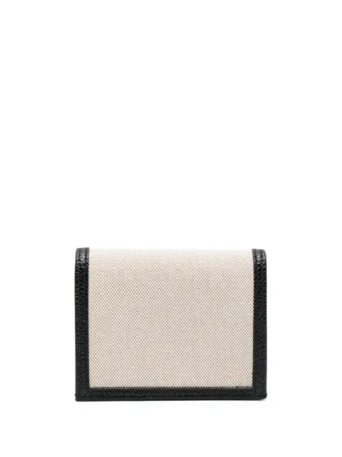 Thom Browne cotton canvas double card holder Neutrals MAW329AF0492