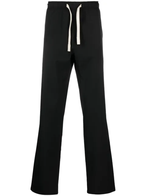 Palm Angels monogram-embroidered straight-leg trousers Black PMCA141E23FAB0011010