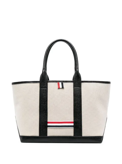 Thom Browne RWB-stripe tote bag Neutrals MAG390AF0492