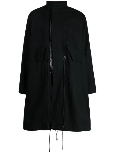 sacai zip-up long-sleeve coat Black 2303185M