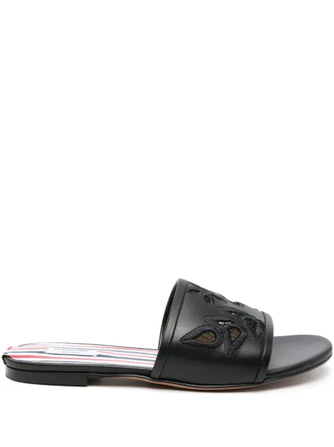 Thom Browne Icon Claquette leather slides Black FFF174EE0945