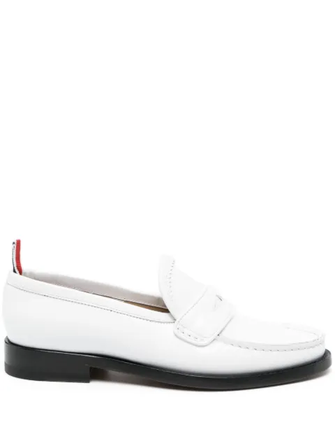 Thom Browne Varsity leather penny loafers White FFF173AL0043