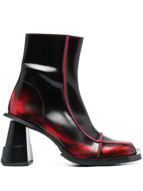 Henrik Vibskov Elle Driver Heel 100mm leather boots Red AW23STUDA909