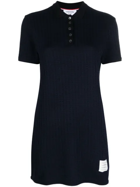 Thom Browne checked jacquard polo minidress Blue FJD112AJ0133