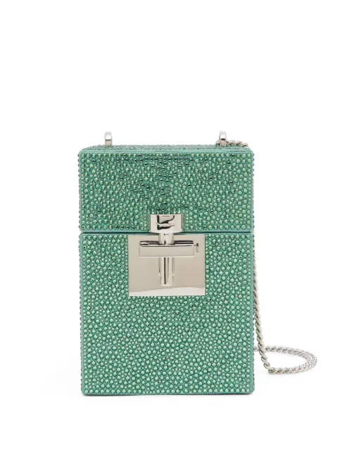 Oscar de la Renta Alibi crystal-embellished bucket bag Green 23FH805CRTSGE