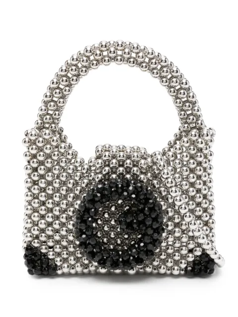 Germanier bead-embellished tote bag Silver AW23BG01