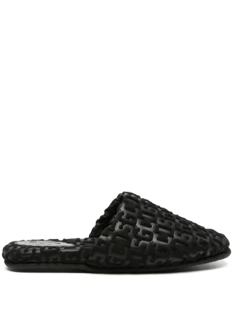 GCDS logo-embossed monogram slippers Black FW23U800087