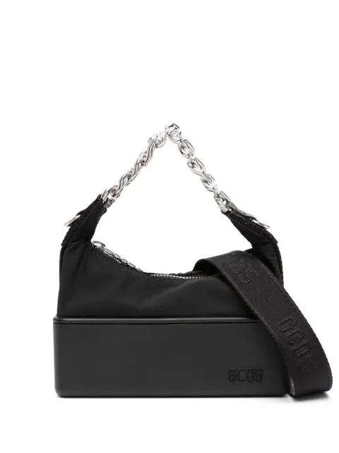 GCDS small Matilda logo-plaque bag Black CC94U500389