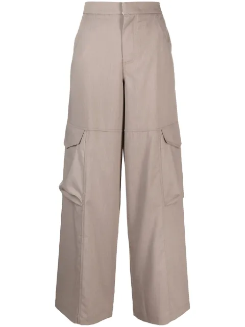 GCDS wide-leg cargo trousers Grey FW23W260520