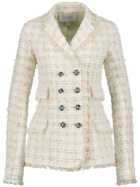 Giambattista Valli bouclé double-breasted blazer Neutrals 23FWPVCA617308MUL