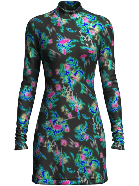 Maccapani Genie abstract-print dress Black 23IM2M0H040