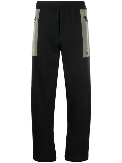 Alexander McQueen contrast-pocket cotton track pants Black 748439QVX43