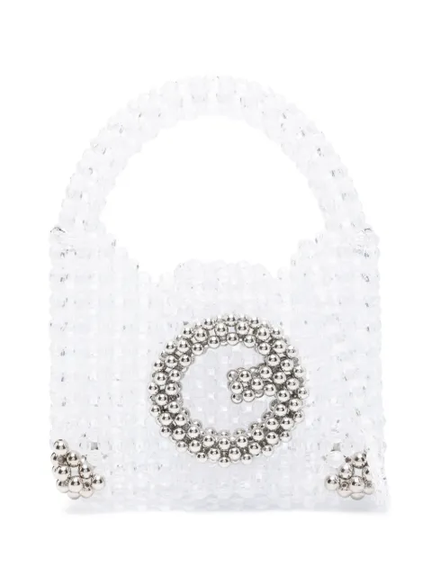 Germanier bead-embellished tote bag Neutrals AW23BG01