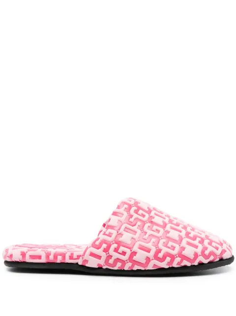 GCDS monogram-pattern round-toe slippers Pink FW23U800087