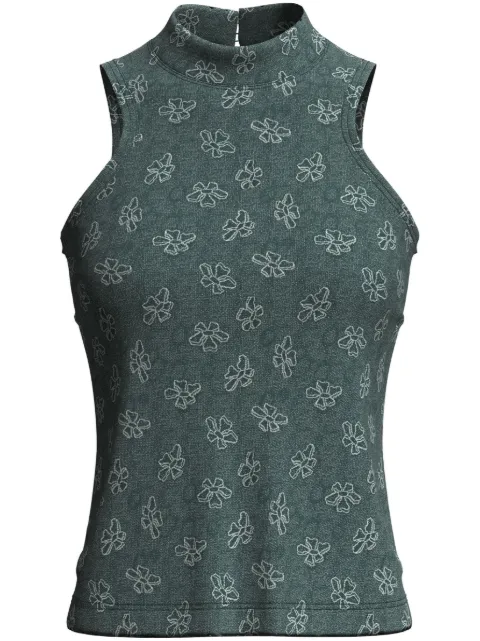 Maccapani Kendra monogram-jacquard top Green 23IM2M0T0304743
