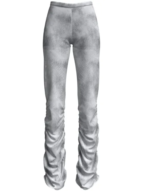 Maccapani The Ruched low-rise trousers Grey 23IM2M0B071