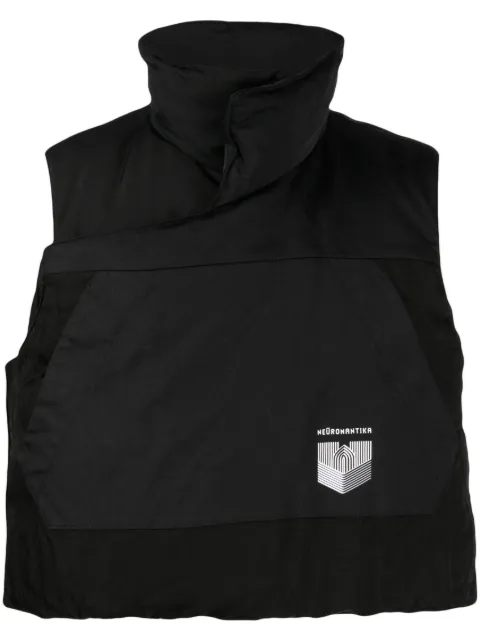 Julius logo-print sleeveless padded gilet Black 597VEM